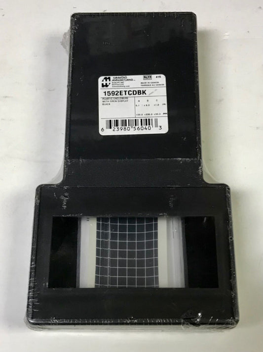 HAMMOND MANUFACTURING 1592ETCDBK Plastic Enclosure W/ Open Display Black