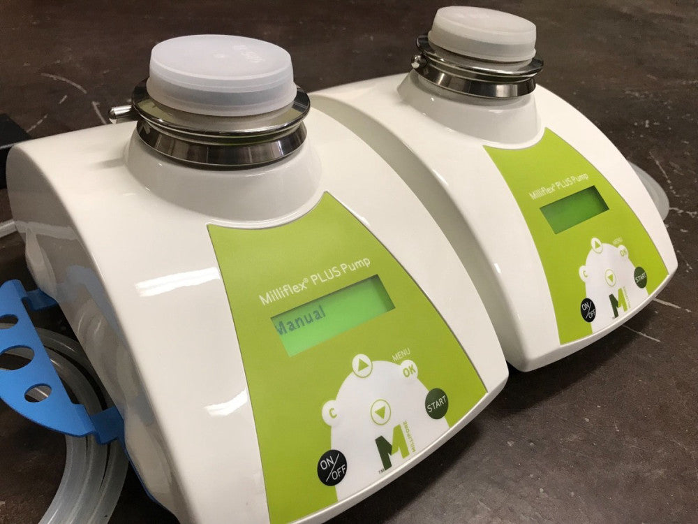 Millipore Milliflex Plus MXPPLUS02 - Dual Vacuum Pumps with Filtration Funnels