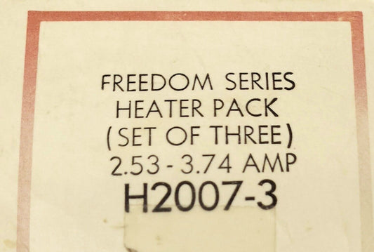 EATON CUTLER HAMMER H2007-3 Freedom Series Heater PACK of 3 H2007 3 2.53-3.74AMP