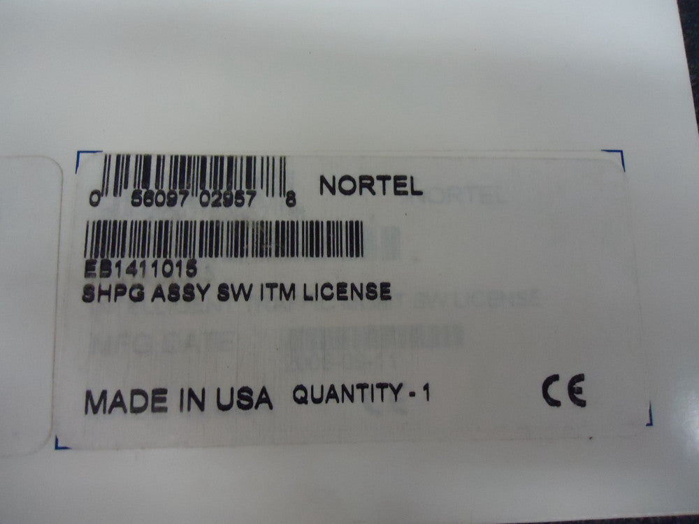 EB1411015 NORTEL NETWORKS INTELLIGENT TRAFFIC MGT SW LIC BRAND NEW!