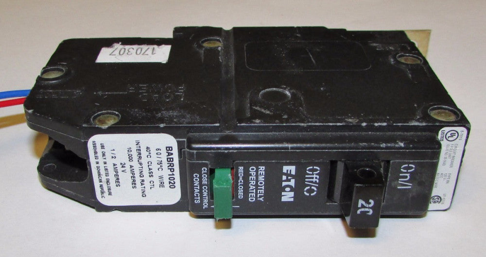 EATON CUTLER HAMMER BABRP1020 BABRP 20 AMP Remotely Operated Circuit Breaker
