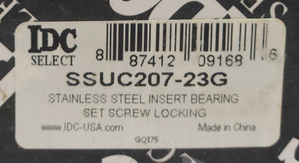 IDC SELECT SSUC207 23G Stainless Steel Insert Bearing