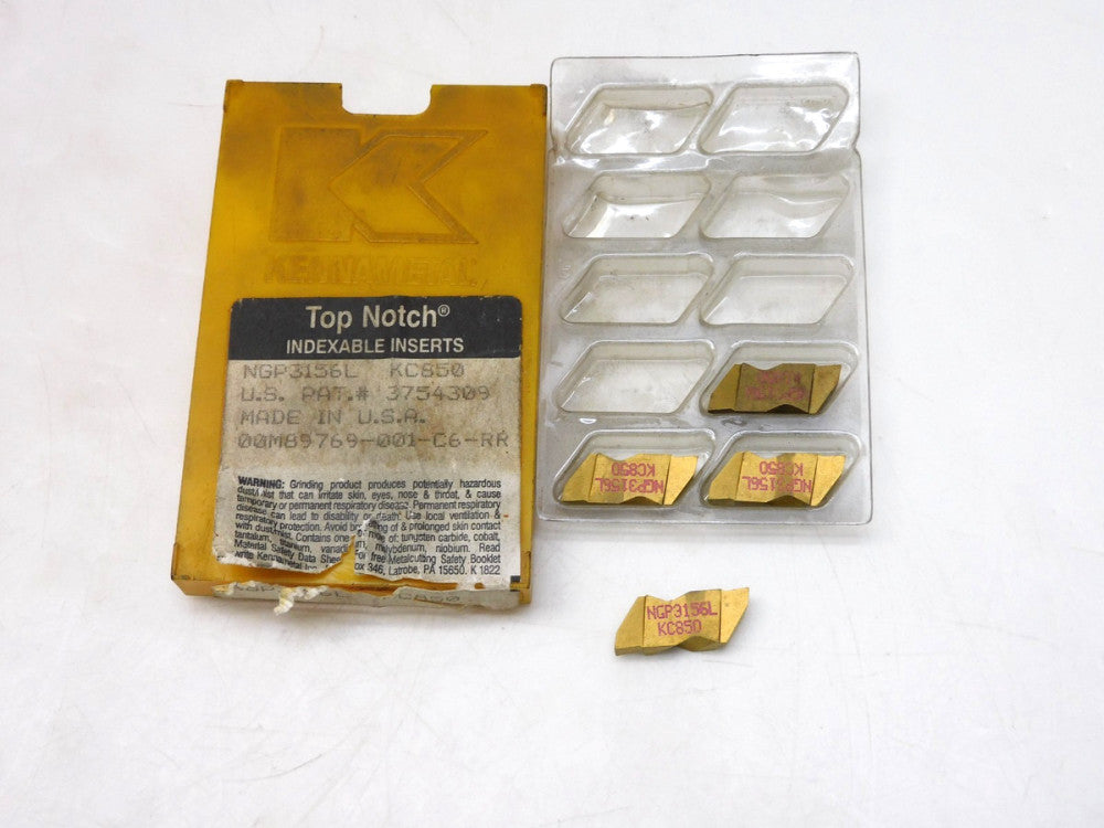 LOT OF 4 KENNAMETAL NGP3156L CARBIDE INSERTS KC850