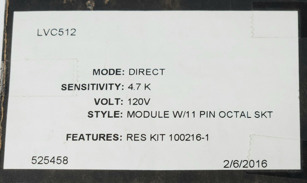 OMEGA WARRICK GEM SENSORS LVC512 16DMA1B0 DIRECT MODE 4.7K 120 VAC Relay Module