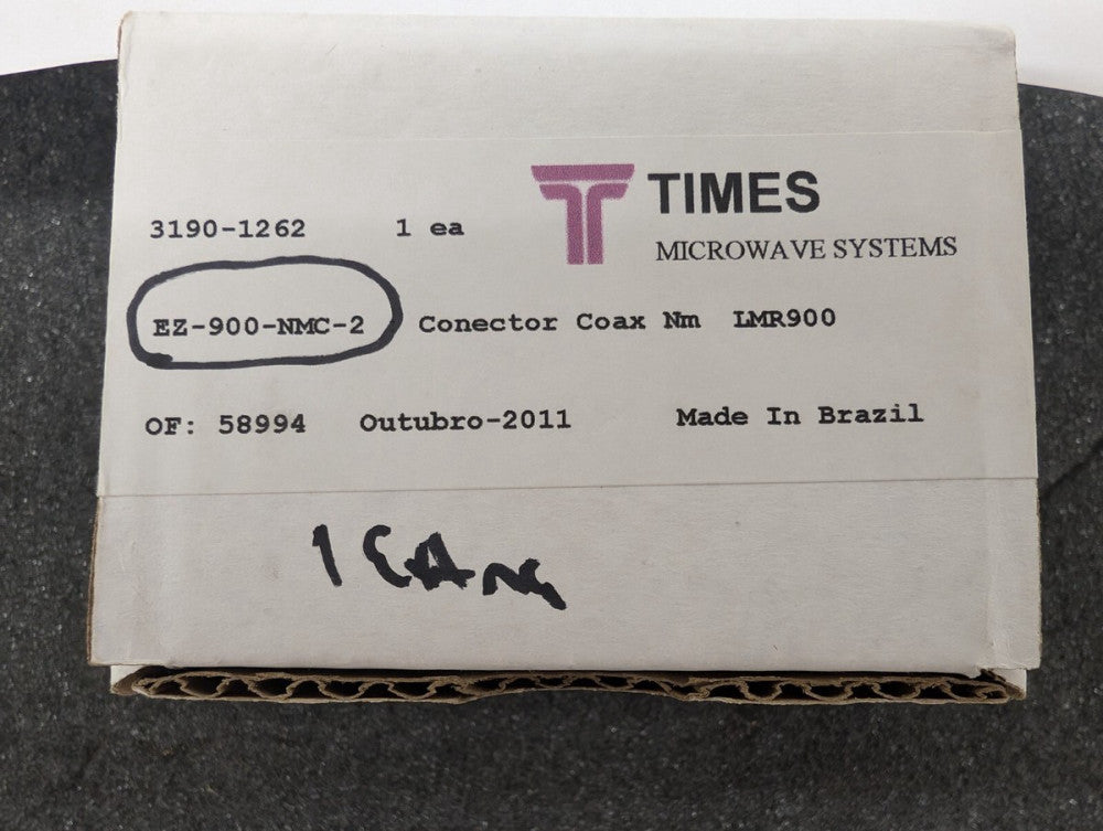 New, Times Microwave, EZ-900-NMC-2, CONN N PLUG STRAIGHT CLAMP