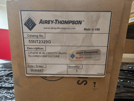 New, Airey-Thompson, 55NT2329G, LIGHT FIXTURE WITH LOW MERCURY T-8 LAMP INCLUDED