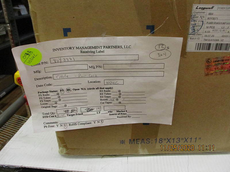 New, Open Box, IBM, 80Y3371, Cable - Power Cord G2G 