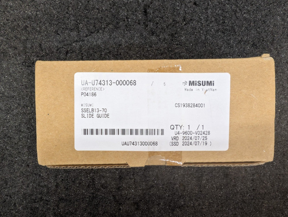 New, Misumi, SSELB13-70, LINEAR GUIDE ASSEMBLY - MINIATURE, LONG CARRIAGE 