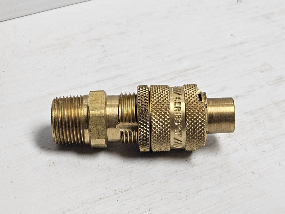 PERFECTING MALE BRASS PNEUMATIC QUICK CONNECT THREADED COUPLING SERIES N 3/4"NPT