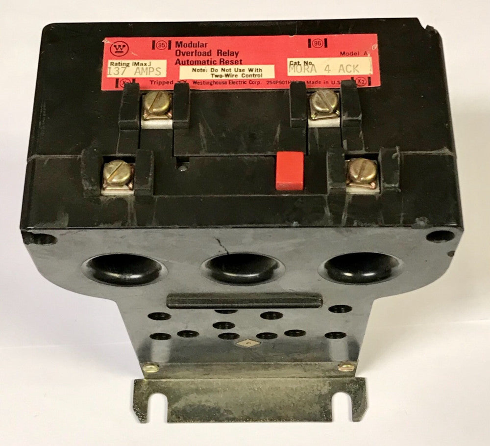 WESTINGHOUSE CUTLER HAMMER MORA 4 ACK 137 AMP Modular Overload Relay 1373D06G21