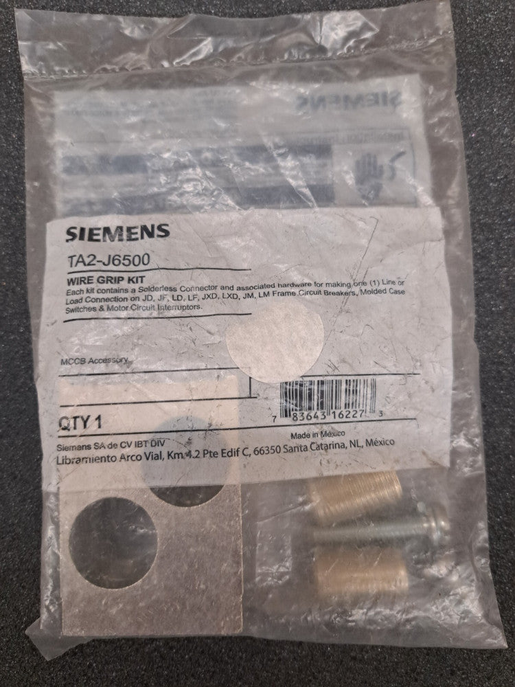 New, Siemens, TA2-J6500, Brkr Jd/Ld 2/3P Al Body Lug 2W 500Kcmil