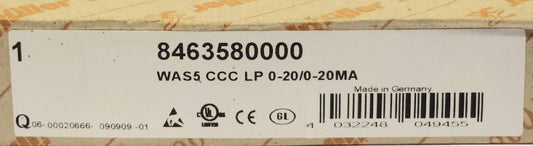 WEIDMULLER WAS5 CCC LP 0-20 0-20mA 8463580000 WAVESERIES Signal Conditional