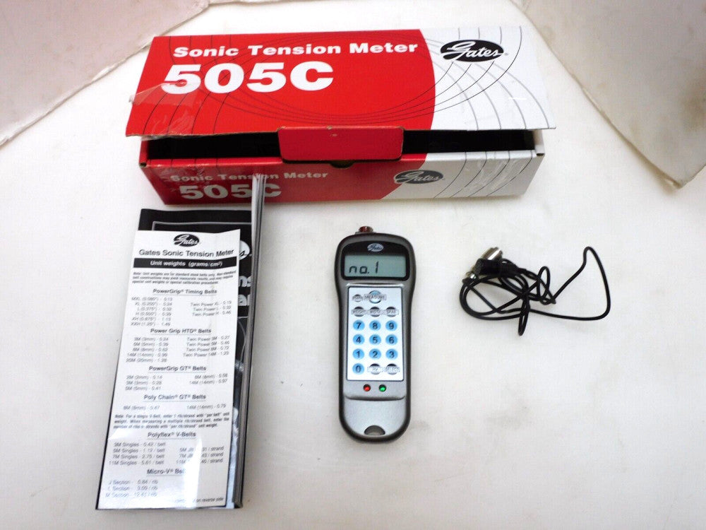 GATES 505C SONIC TENSION METER BROKEN CLIPS ON BATTERY COVER
