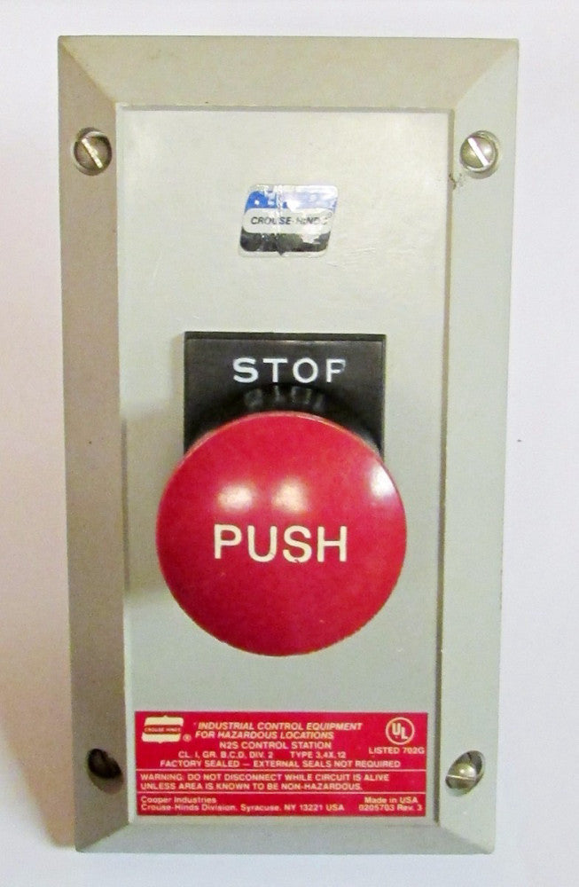 CROUSE HINDS N2SC3110 MSR1 Encl Cover N2PM1111 S111 M90 Red EStop Push Button