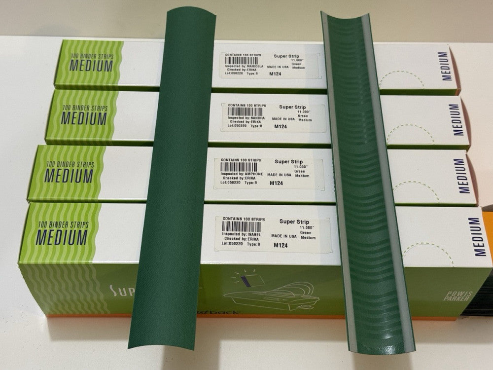 Lot of 4 - Powis Fastback 11" Medium Green Super Strip M124 - 100 Per Box