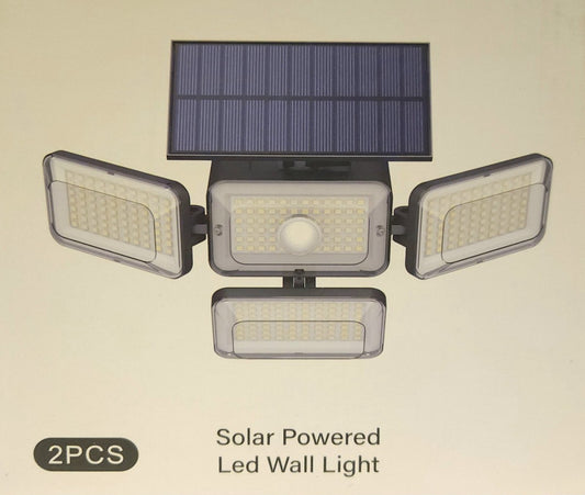 PACKAGE OF 2 ZHONGSHAN MOKOT SOLAR POWERED LED WALL MOUNT Light SOLAR SENSOR