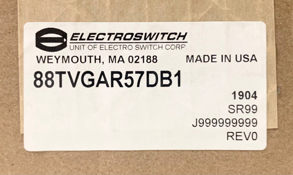 ELECTROSWITCH 88TVGAR57DB1 Circuit Breaker Control Switch 1904 SR99 J999999999 