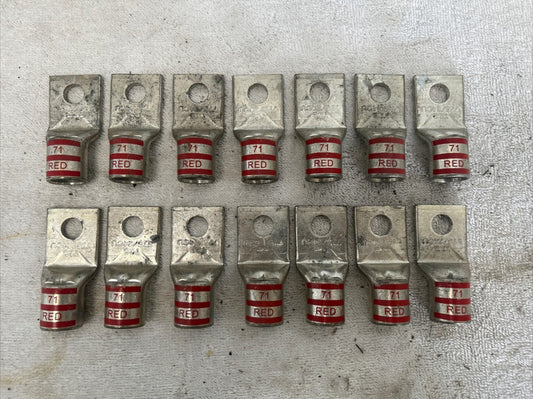 Thomas & Betts (T & B) 71 Red Compression Lug Lot of 14