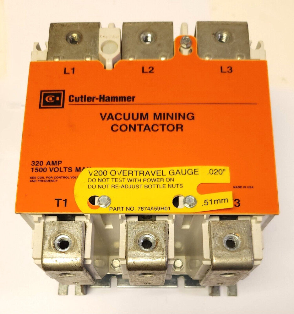 EATON CUTLER HAMMER VM320CJZ1 Size 5 V200 V201 MINING Vacuum Contactor 120 VAC