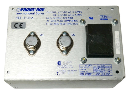 POWER ONE HBB15-1.5-A POWER SUPPLY MODULE HBB 15 1.5 A Input 100-240 VAC Output