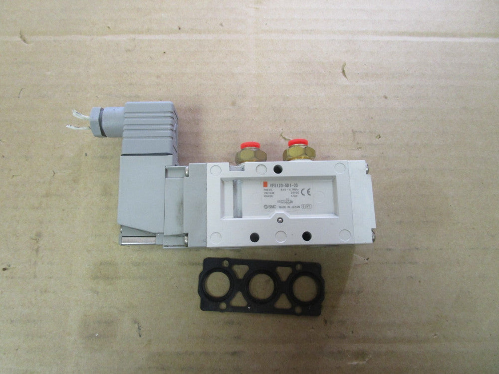 SMC SOLENOID VALVE VF5120-5D1-03 0.15-0.7MPa 24Vdc 1.5W