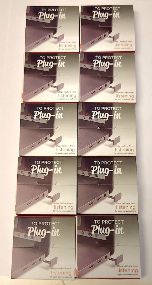 LOT OF 10 PE PRIVATE EARS OPENTEXT 3.5 Auxiliary Port Plug In MICROPHONE BLOCKER