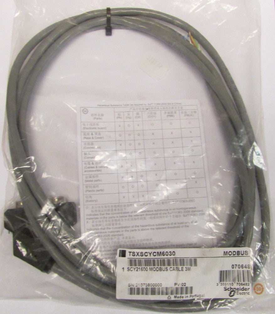 GROUPE SCHNEIDER TELEMECANIQUE MODICON TSX SCY CM6030 SCY21600 Cable 070648