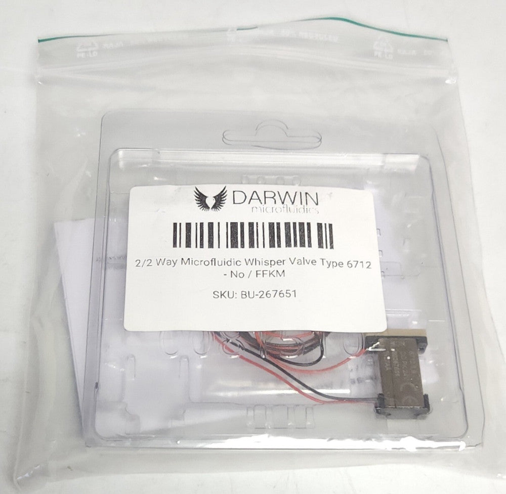 BURKERT DARWIN Type 6712 Microfluid Whisper Valve 2/2 Way -NO/FFKM 67/2 0.8 24 v