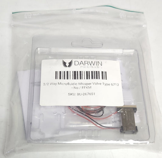 BURKERT DARWIN Type 6712 Microfluid Whisper Valve 2/2 Way -NO/FFKM 67/2 0.8 24 v