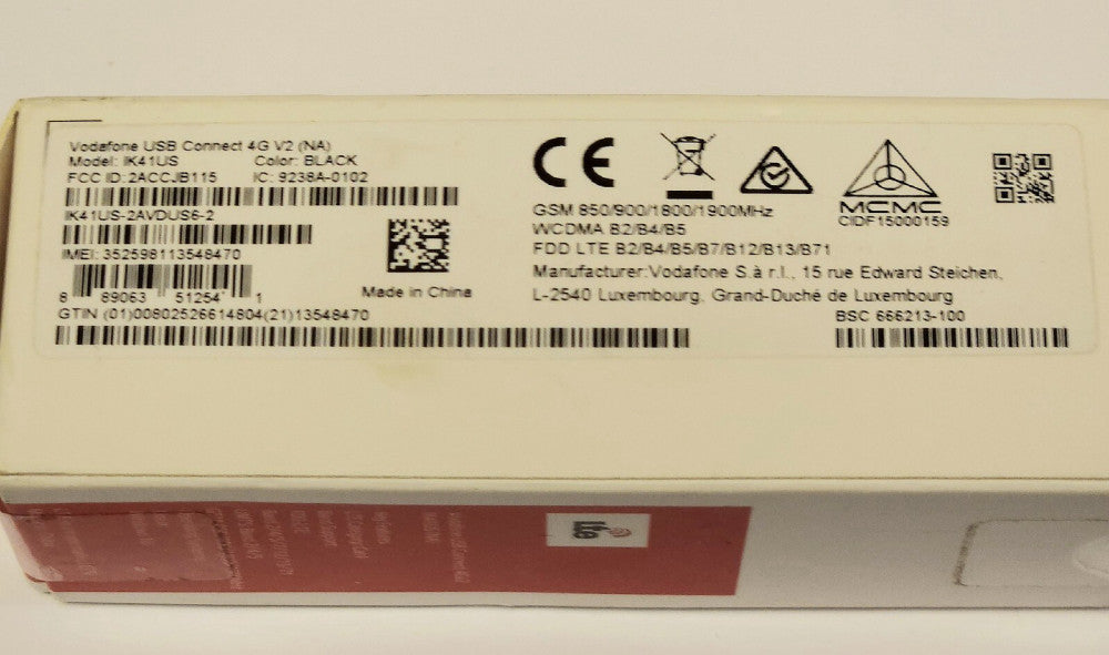VODAFONE IK41US NA USB Connect 4G V2 BLACK