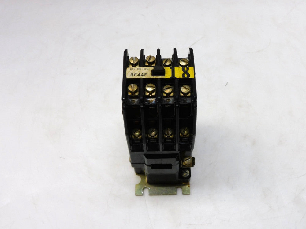 WESTINGHOUSE BF44F CONTROL RELAY STYLE 276A886G01 300AC 10A 4NO-4NC 120V COIL