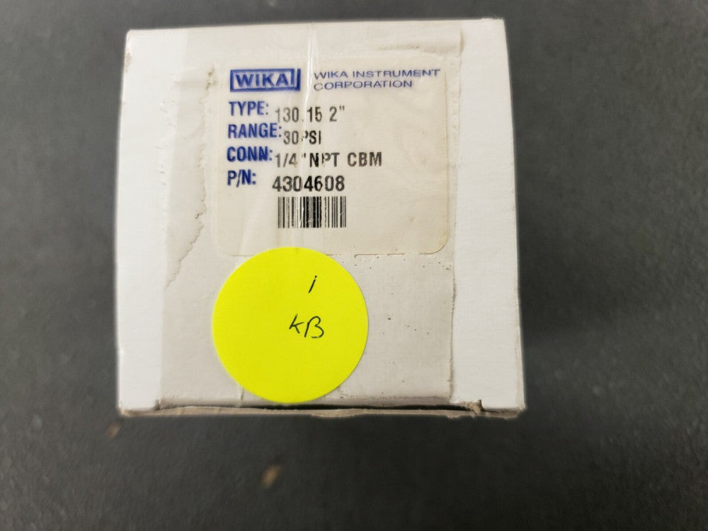 NEW, WIKA, Type - 130.15-2-CBM-1/4NPT-0-30, P/N 4304608, 2" SS Gauge, CBM