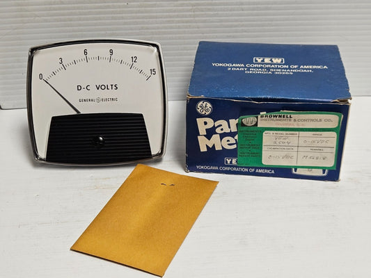 NEW YOKAGAWA PANEL METER 250420NDND 0-15 VDC VOLTS D-C