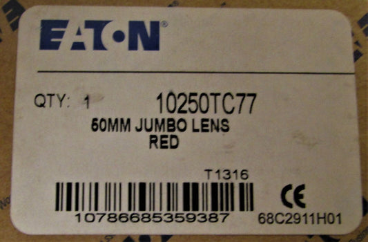 EATON CUTLER HAMMER 10250TC77 50mm Red Jumbo Mushroom Head Operator Lens Cap 