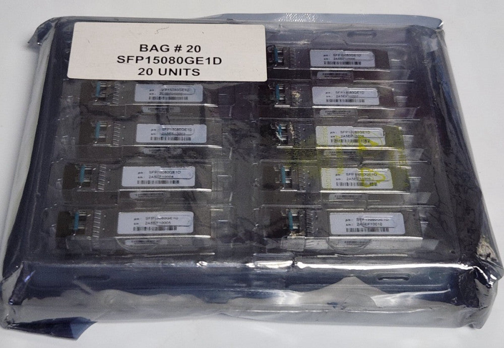 SEALED BAG OF 20 SKYLINE SFP SFP15080GE1D Dual Fiber 1550nm Ethernet Transceiver