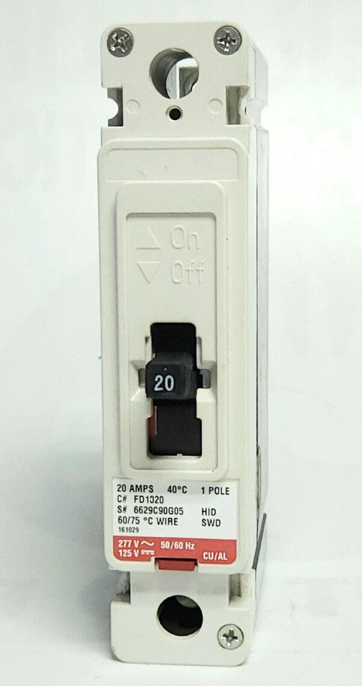 EATON CUTLER HAMMER FD1020 Single Pole 20 AMP Type FD Circuit Breaker