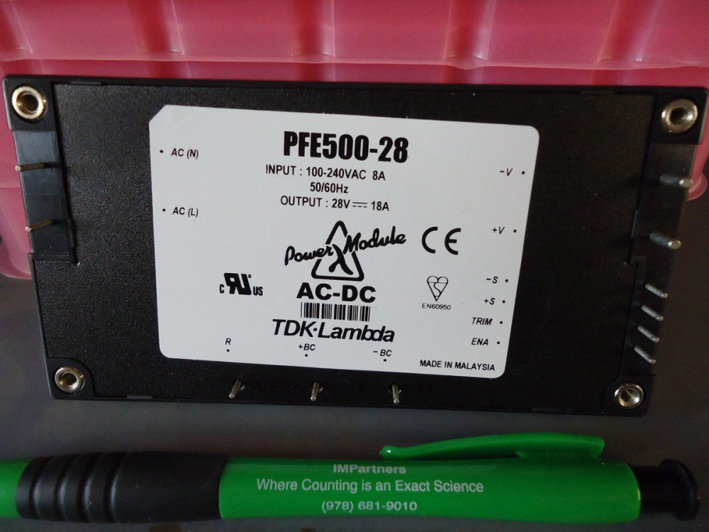 New, TDK-Lambda, PFE500-28, AC/DC Power Modules 504W 28V 18A
