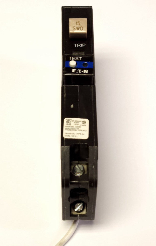 EATON CUTLER HAMMER CHFAF115 Single Pole 15 AMP Type CH CAF GF Circuit Breaker