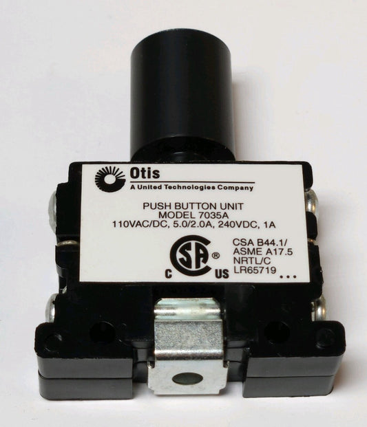 OTIS 7035104 7035A Push Button Extended Black 110 VAC VDC 240 VDC