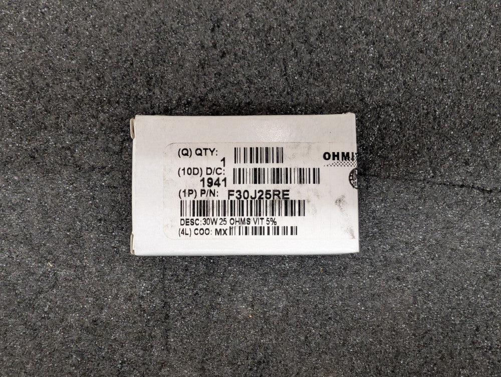 New, Ohmite, F30J25RE, RES CHAS MNT 25 OHM 5% 30W