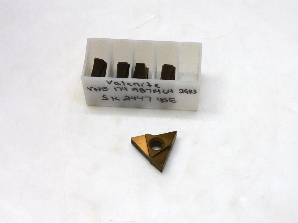 LOT OF 5 VALENITE VN5 174 AB71464 2GH3 CARBIDE INSERT SK 2447-40E