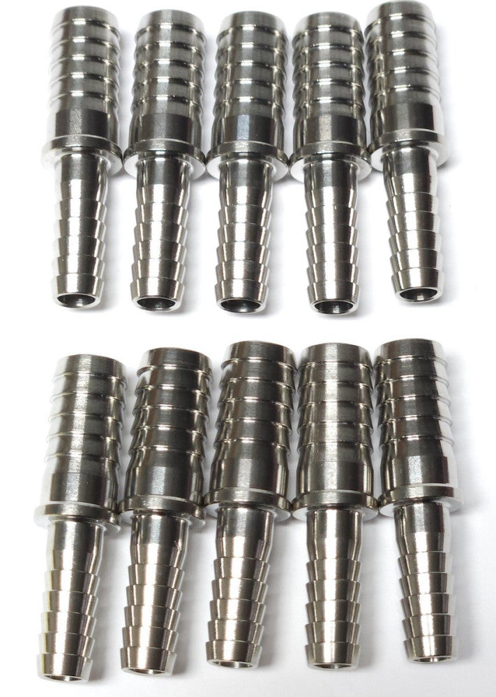 PACK OF 10 820896 STAINLESS STEEL Commercial Food GRADE 1/4" x 3/8" BRB BARBED
