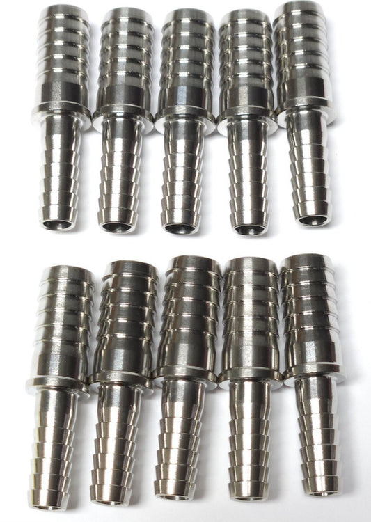 PACK OF 10 820896 STAINLESS STEEL Commercial Food GRADE 1/4" x 3/8" BRB BARBED