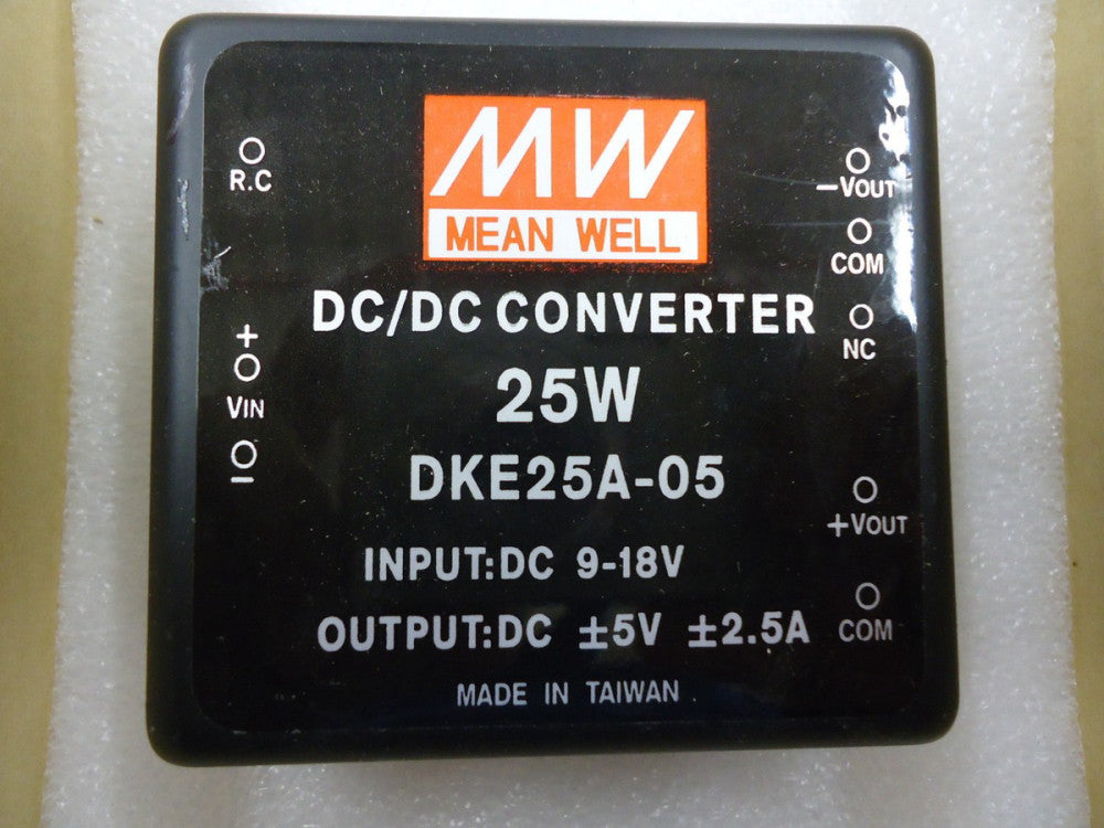 DKE25A-05 Meanwell 25 Watt DC/DC 9-18Vin Dual +/-5V O/P BRAND NEW!