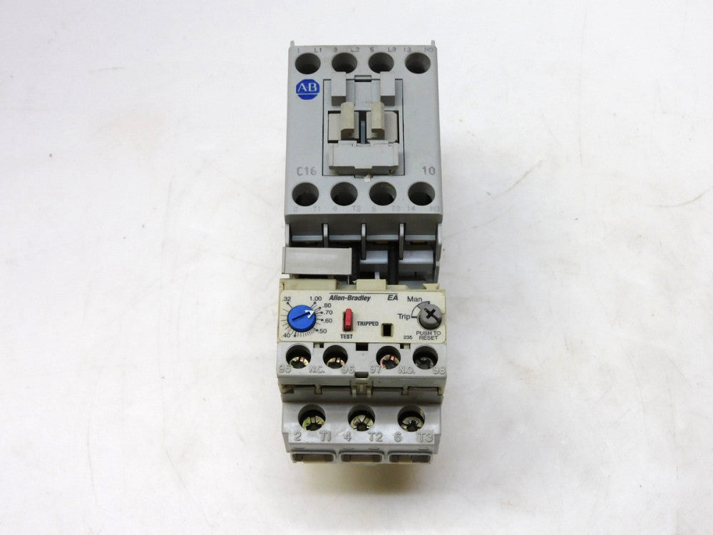 ALLEN BRADLEY 100-C16*10 SER A STARTER W/ 193-EA1CB SER A OVERLOAD RELAY .32-1A
