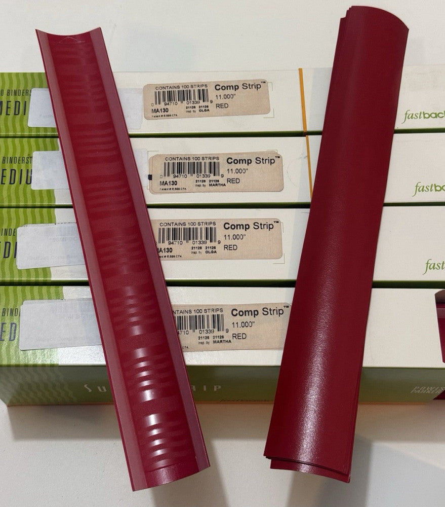 Lot of 4 - Powis Fastback 11" Medium Red Comp Strip MA130 - 100 Per Box