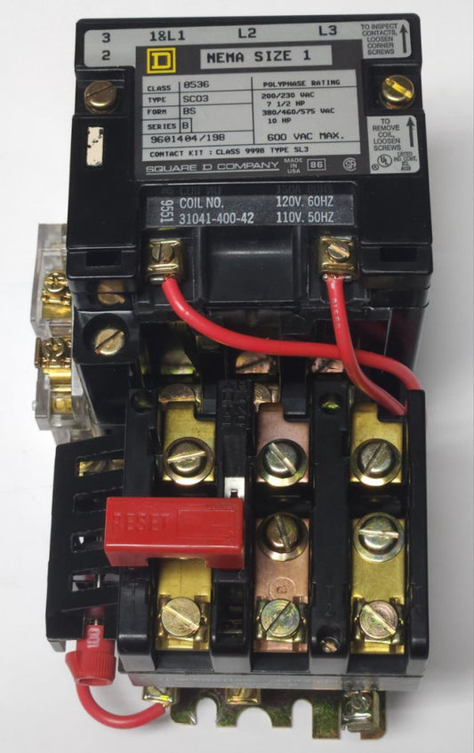 SQUARE D 8536SCO3V02S 120 VAC Size 1 8536 SCO3 Starter