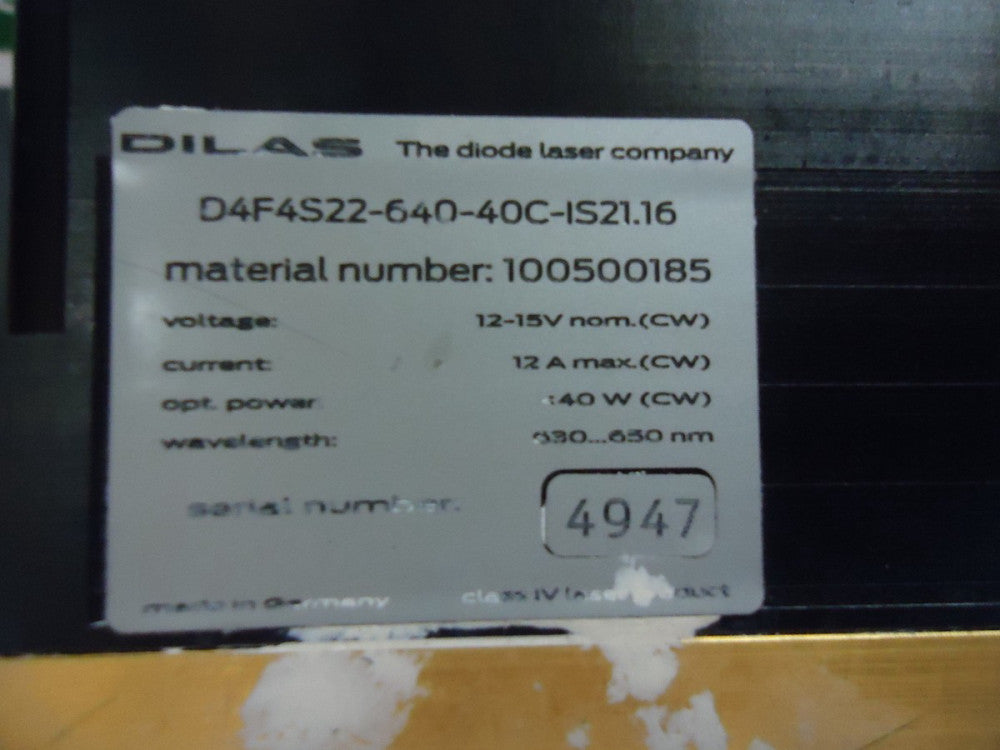 D4F4S22-640-40C-IS21.16 Dilas Laser Diode USED!