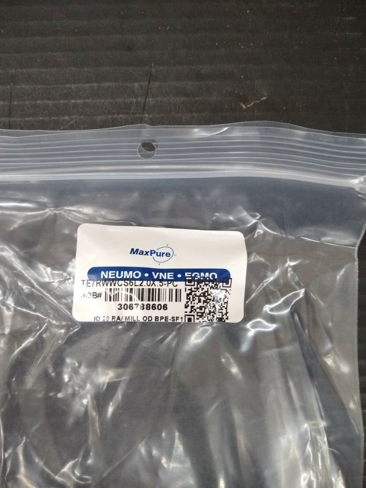 New, Maxpure, TE7RWWCS6L2.0X.5-PC, 2x1/2x2 Short Tee, T316L SS