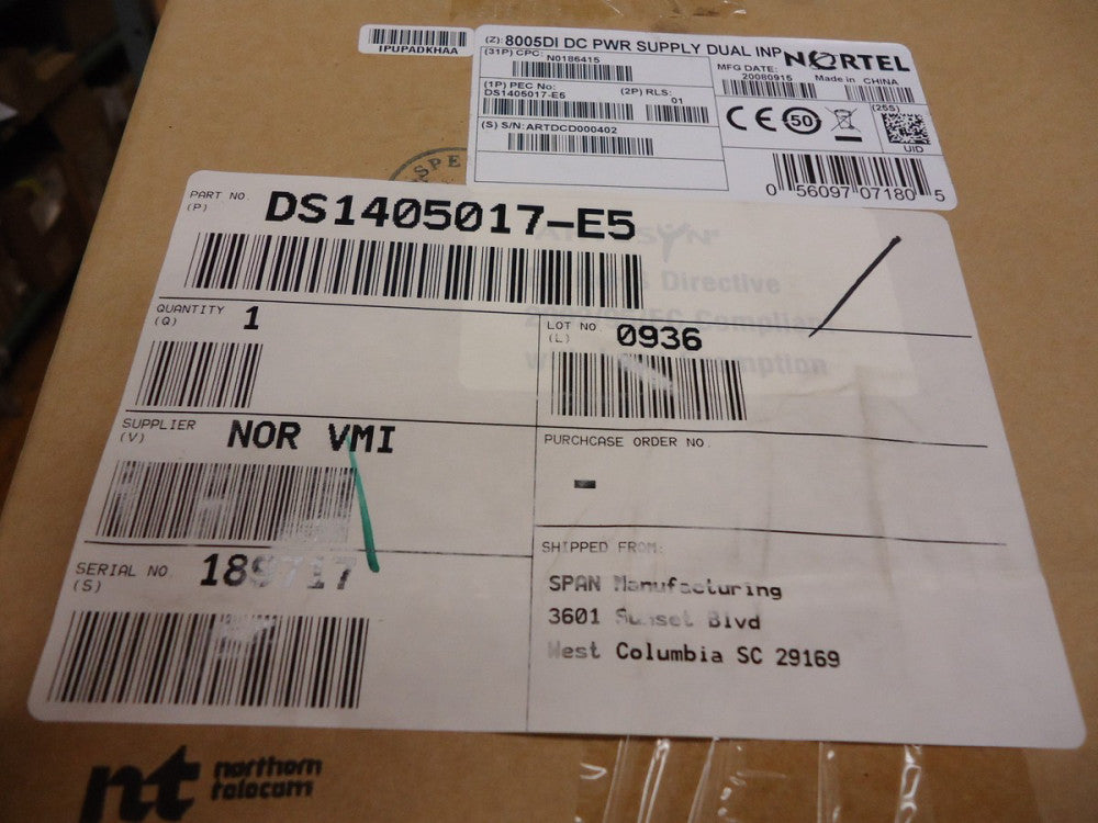 DS1405017-E5 AVAYA 8005DI DC POWER SUPPLY BRAND NEW!
